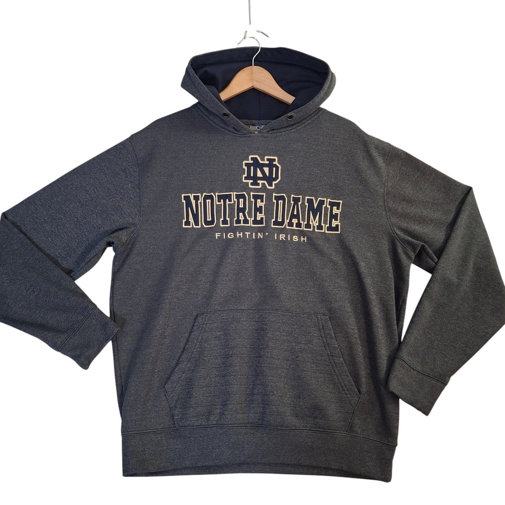 Colosseum Notre‎ Dame Fighting Irish Hoodie Mens XL Charcoal Grey Sweatshirt ND